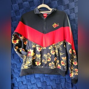 Nike Unisex Floral Sportswear Half Zip Jacket with Pockets in size S